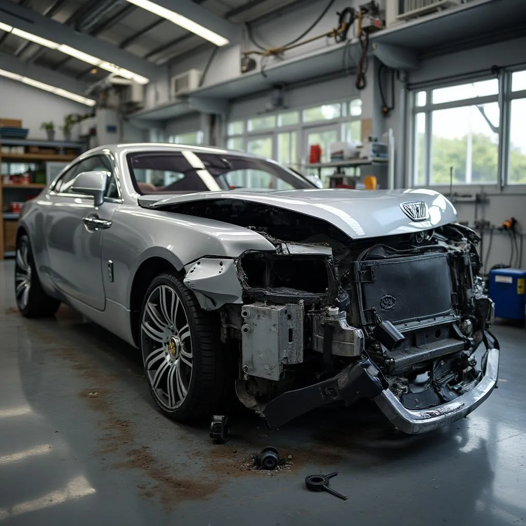 Restauración de auto de lujo
