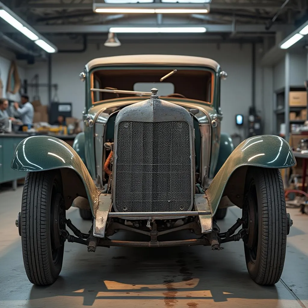Reparación de auto clásico